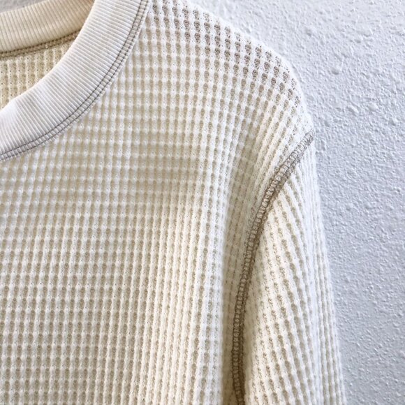 MADEWELL Waffle Split-Neck Crop Tee Size Small - Picture 6 of 10